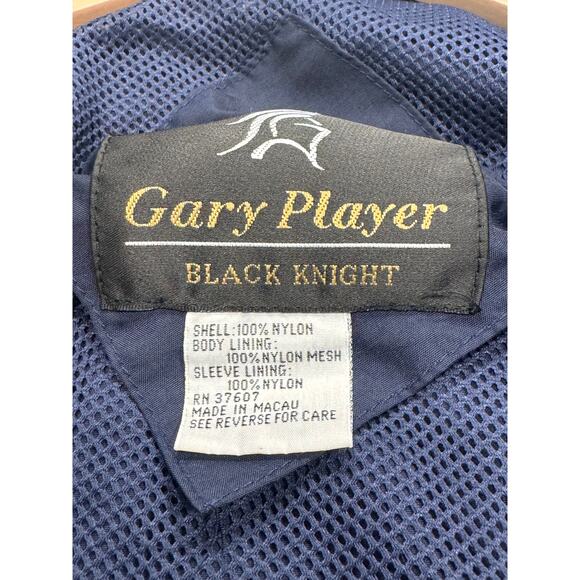 Gary Player Black Knight Men's Golf Windbreaker Jacket Size L Blue Multi Pocket - Picture 4 of 12